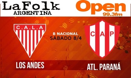 Los Andes tiene todo listo para jugar contra Atlético de Paraná en VIVO 11 Hs por Open 99.3 Fm y La Folk Argentina