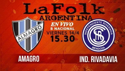 Este viernes, Independiente Rivadavia ante Almagro desde las 15.30 en VIVO por La Folk Argentina