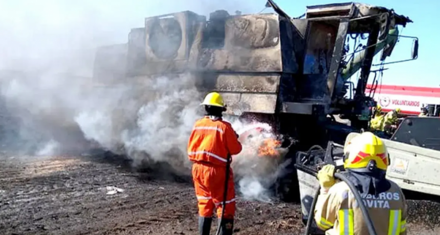 Calor y cosecha, un combo peligroso: pautas para evitar incendios en la maquinaria