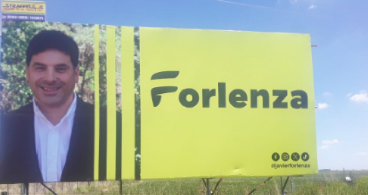 En los últimos días aparecieron carteles de Javier Forlenza en la Ruta 2, un nuevo rostro para el peronismo bonaerense