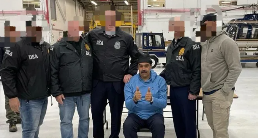 Difunden las primeras imágenes de Nicolás Maduro detenido en Estados Unidos