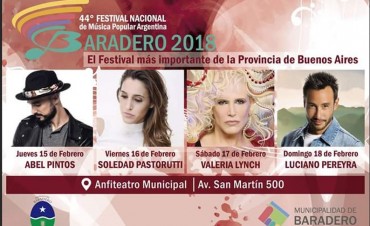 Estas escuchando en VIVO el Festival de Música Popular de Baradero 2018