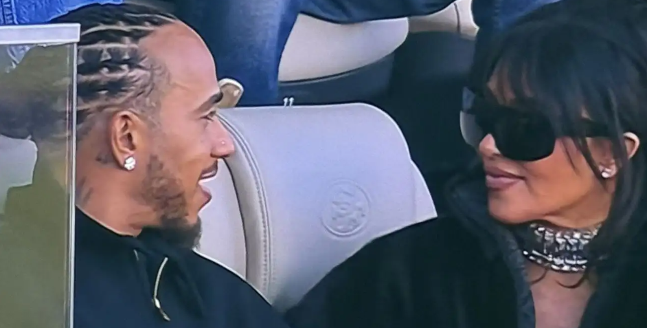 Miradas, cercanía y palco VIP: Kim Kardashian y Lewis Hamilton juntos en el Super Bowl y los rumores crecen