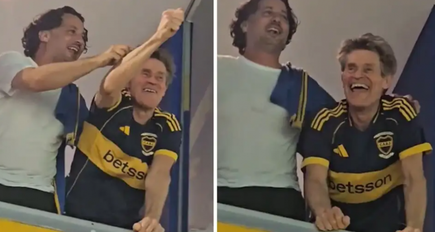 Willem Dafoe en la Bombonera: cantitos, camiseta de Boca y ovación inesperada