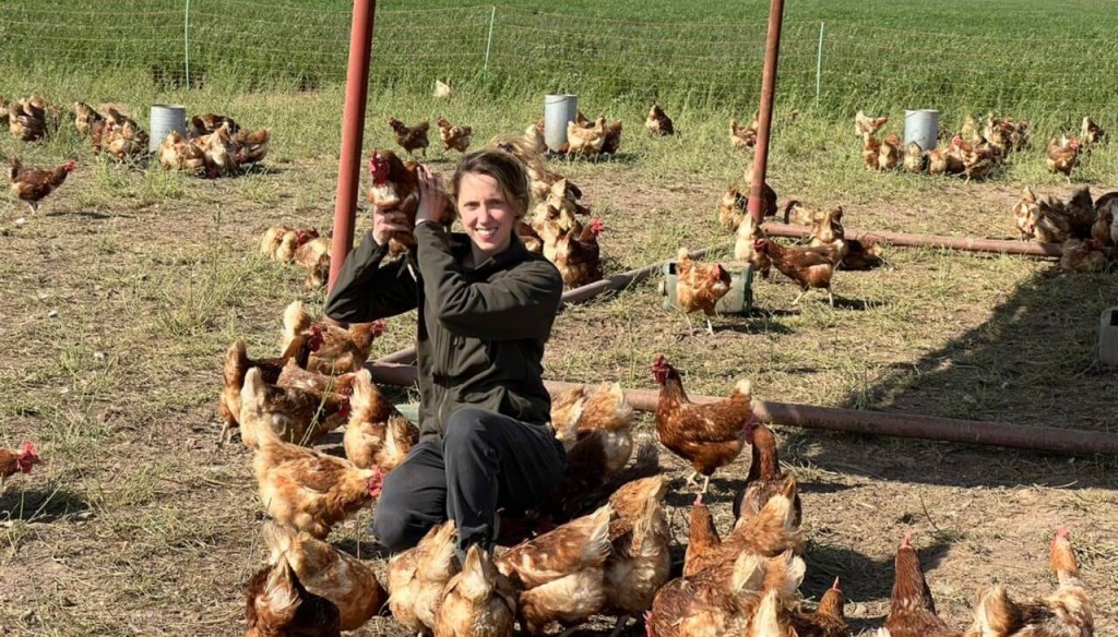 Priscila, la agrónoma que produce huevos de gallina a pasto y los vende hasta en sus torneos de pade