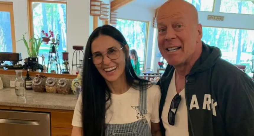 Demi Moore se mostró junto a Bruce Willis en el día de su cumpleaños 69