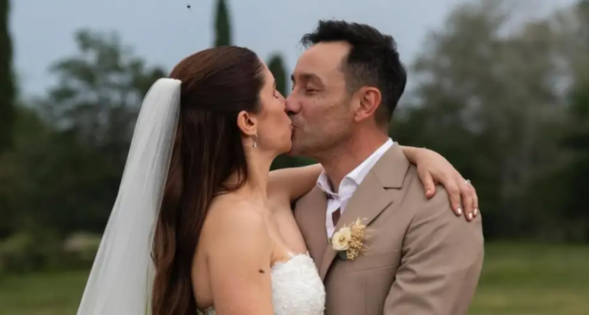 Luciano Pereyra se casó con Julia Rezzuto: las fotos del especial momento
