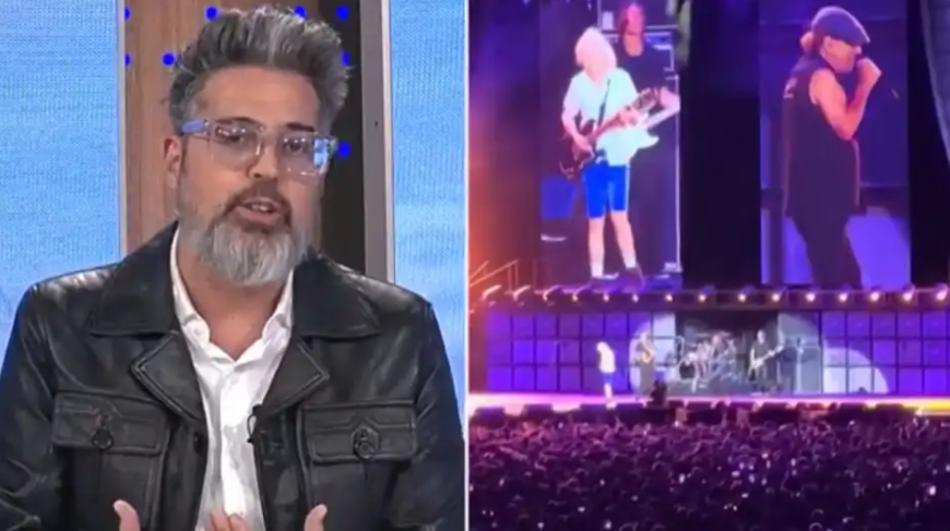 El mal momento de Rolando Barbano en el recital de AC/DC