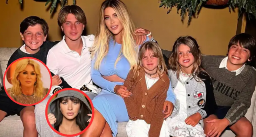 La salida de Wanda Nara con sus hijos durante el feroz cruce entre Yanina Latorre y la China Suárez