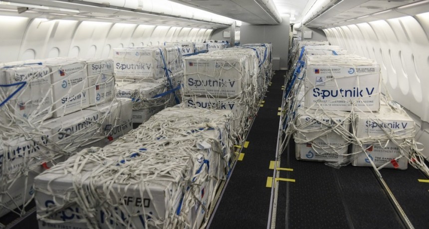 Llegó un nuevo vuelo desde Moscú con 815.150 dosis de la Sputnik V
