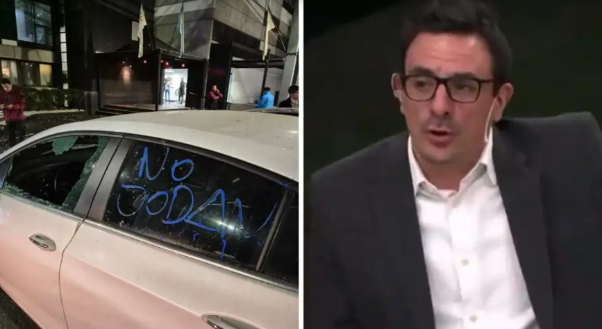 El terrible momento en el que Jorge Giacobbe, analista de TN, se entera al aire que le destrozaron su auto