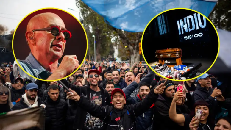 Velatorio del Indio Solari en Avellaneda: una multitud en Villa Dom&iacute;nico