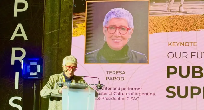 Teresa Parodi fue elegida vicepresidenta de la CISAC y llev&oacute; un fuerte mensaje desde Par&iacute;s