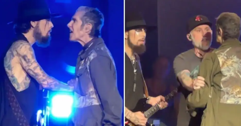 Perry Farrell, líder de Jane's Addiction, golpeó al guitarrista Dave Navarro en pleno escenario: el video