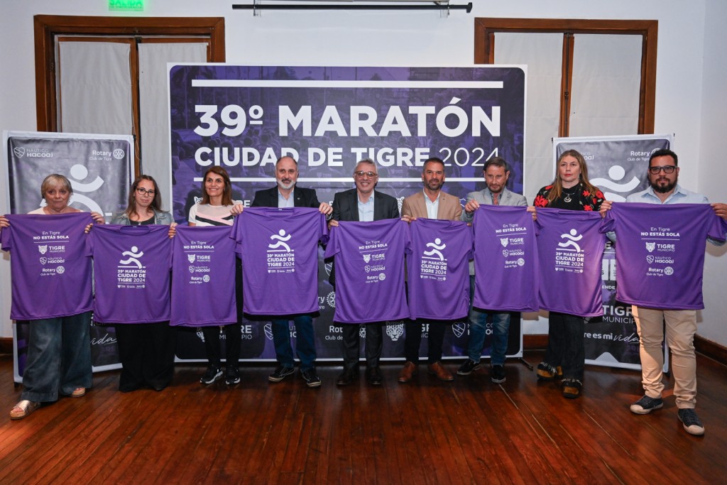 El Municipio, el Club Náutico Hacoaj y el Rotary Club presentaron la 39° edición de la Maratón Ciudad de Tigre