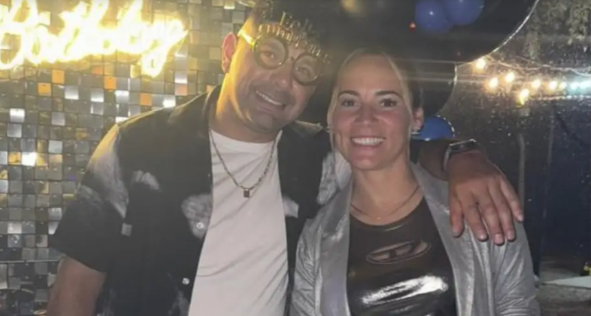 Rocío Oliva celebró a puro beso el cumpleaños de Néstor Ortigoza: las fotos