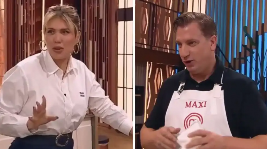 La broma de doble sentido de Maxi López a Wanda Nara en MasterChef Celebrity: 