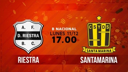 Santamarina  vs Deportivo Riestra B Nacional en VIVO a partir de la 17 Hs por Nexo 104.9 Mhz